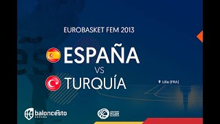 España vs Turquía EuroBasketWomen 2013 Golpe de autoridad [upl. by Ahsikahs508]