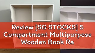 Review SG STOCKS 5 Compartment Multipurpose Wooden Book Rack Book Shelf Book Cabinet [upl. by Morette527]