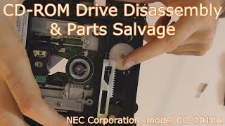 CDROM Drive  Disassembly amp Parts Salvage  NEC Corporation model CD3010A [upl. by Kono]