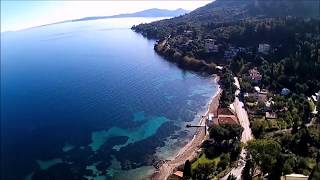 Benitses in Corfu  a magnificent charm of Mountain amp Sea [upl. by Nodgnal20]