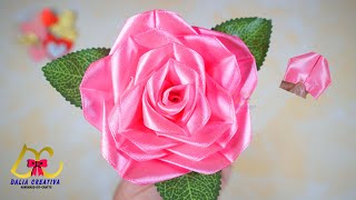 Pétalos de Rosa Listón🌹 rosaseternas tutorial ribbonrose petals floresdeliston comohacer [upl. by Nitas96]