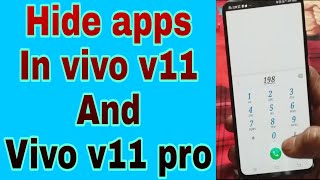 How to hide apps in vivo v11 pro and vivo v11 [upl. by Iznek]