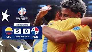 COLOMBIA 50 PANAMÁ  HIGHLIGHTS  CONMEBOL COPA AMÉRICA USA 2024™ [upl. by Orofselet]