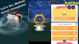 Pokemon Go Meltan Mystery Box amp Lets Go Meltan Quest Complete [upl. by Nareik589]