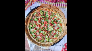 TORTA RUSTICA BROCCOLI PANCETTA E MOZZARELLA  Ricetta facile e veloce [upl. by Mosier896]