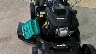 REVIEW Aldi Ferrex 300 lawnmower [upl. by Suoivatnom325]