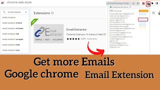 How to use the email extractor extension the google chrome Browser [upl. by Essila]