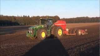 John Deere mit Satellitennavigation und Drillmaschine von Horsch [upl. by Petronille]