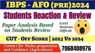 IBPS  AFO PRE Exam 2024 Exam Review [upl. by Willow]