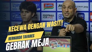 🔴Moment Bernardo tavares gebrak meja kecewa dengan kepemimpinan wasit laga Persija vs PSM makassar [upl. by Ovida289]