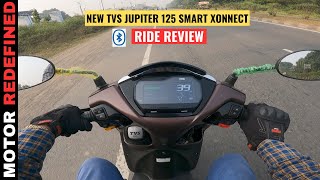 Finally New TVS Jupiter 125 Smart Xonnect 2023 Model Ride Review  On Road Price amp Mileage [upl. by Ecam]