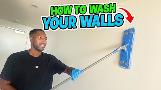 The Easiest Way to Wash Your walls  Cleaning motivation [upl. by Nanis]