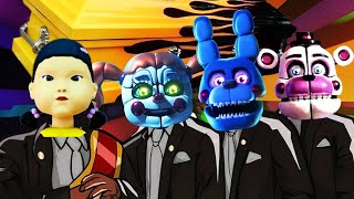 Doll squid game fnaf fnaf security breach freddy fazbear Coffin Dance Song Cover coffindance [upl. by Brunk]