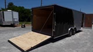 Enclosed Trailer 85x24 Silver amp Black VNose [upl. by Nyleimaj]