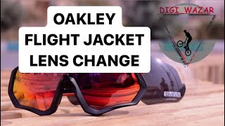 How to change Oakley flight jacket lenses تعویض لنز عینک اوکلی فلایت جکت [upl. by Erroll]