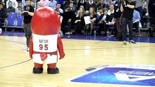 NBA MASCOT DANCE NETS VS RAPTORS LONDON O2 ARENA 2011 [upl. by Vihs]