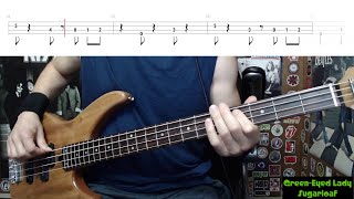 GreenEyed Lady by Sugarloaf  Bass Cover with Tabs PlayAlong [upl. by Ynatsed]