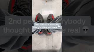 Wearing rep yeezy 350 V2 Carbon Beluga to school shorts [upl. by Bremble]