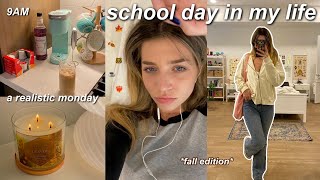 SCHOOL DAY IN MY LIFE fall edition  school vlog studying fall weather [upl. by Etnelav183]