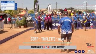 CDF Promotions  Triplette  Castelnaudary  16ième de finale  CD972 VS CD47  14072024 [upl. by Engenia]