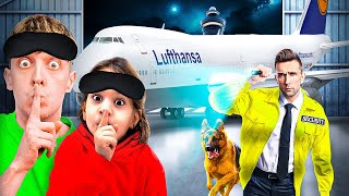 Eine NACHT HEIMLICH am FLUGHAFEN übernachten 😱 Security kommt [upl. by Elisee321]