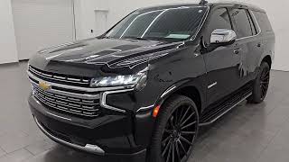 2023 CHEVROLET TAHOE PREMIER QUADS GIANELLE WHEELS ARIZONA SUV BLACK 4K WALKAROUND 14827Z [upl. by Maples]