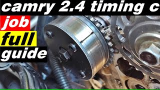 Toyota Camry 24 Timing Chain Job Full Guide Instructions [upl. by Anale]