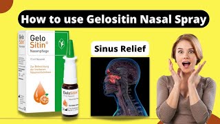 Gelositin nasal spray how to use  Gelositin Nasenpflege Nasenöl [upl. by Ahsinam]