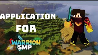 Application For Warrion SMP  LimitlessYT0  WarrionSMP  Ozon Playz [upl. by Tasia117]