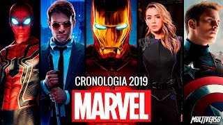 ORDEM CRONOLÓGICA DOS FILMES E SÉRIES DA MARVEL ATUALIZADO 2019  Multiverso [upl. by Anigroeg]