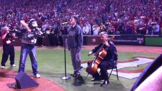 World Series Game 4 National Anthem [upl. by Anaugal]