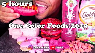 ASMR EATING ONE COLOR FOOD FOR A YEAR 2019 BEST OF JERRY COMPILATION [upl. by Lister90]