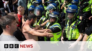 Violent rioting continues in England and Northern Ireland  BBC News [upl. by Solahcin]