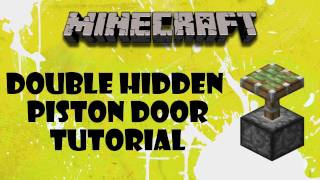 Minecraft  Tutorial Double Hidden Piston Door [upl. by Noiztneb374]