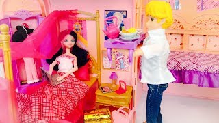 MIRACULOUS ADVENTURES  Marinette amp Adrien Morning Routine Pink Doll House Poupées Routine Matinale [upl. by Cecile]