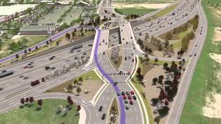 Diverging Diamond Interchange Animation [upl. by Elvyn]