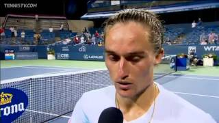 Alexandr Dolgopolov Discusses His Citi Open QuarterFinal Win [upl. by Ymerrej]