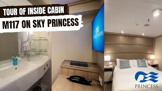 Princess Cruises SKY PRINCESS Inside CABIN Tour  M117  April 2024 [upl. by Caspar392]