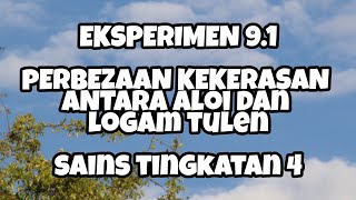 Eksperimen 91 Perbezaan kekerasan antara logam aloi dan logam tulen  Sains Tingkatan 4 [upl. by Farah157]