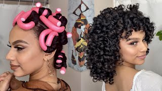 Heatless Flexi Rods  NightMorning Routine [upl. by Lihas]