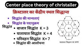 Central place theory of christaller christaller ka kendriya sthal siddhant centre place theory [upl. by Wickman579]