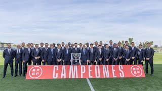 La RFEF entrega al Real Madrid CF su trofeo de campeón de Primera División 202324 [upl. by Ewer]