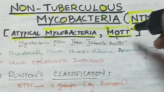 Nontuberculous mycobacteria  Microbiology  Handwritten notes [upl. by Trefler]