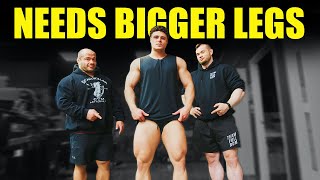 Can We Build His Legs Enough For A Pro Card Quad Emphasis Training Program [upl. by Ezar]