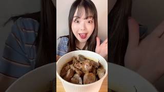 純レバーampハツは新食感で美味しすぎるのさっ！ アラサー女子 mukbang モッパン asmr food レバー [upl. by Rrats]