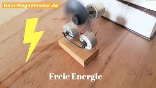 Freie Energie Gerät mit Verwendung von zwei DC Magnet Motoren  Dein Magnetmotor [upl. by Ahsit]