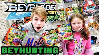 BEYHUNTING VLOG and Beyblade Burst Quad Drive InCar Unboxing Plus Were Shopping for Sneakers [upl. by Enawd310]