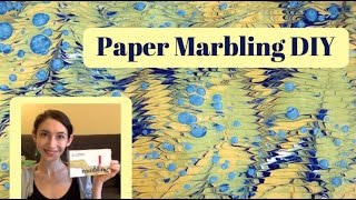 Paper Marbling DIY  A Book Related Art [upl. by Vories]