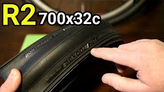 Bontrager R2 700x32c Tire Weight and Actual Size [upl. by Nosemyaj]