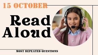 Read Aloud PTE Academic amp PTE Core  October 2024 Practice Predictions [upl. by Rawlinson]